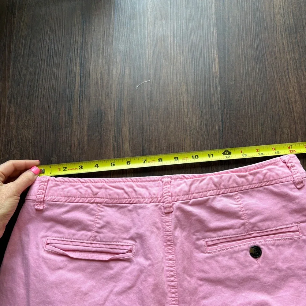 Aeropostale Mens Pink Chino Shorts 33 Stretch Cotton Flat Front Country Club